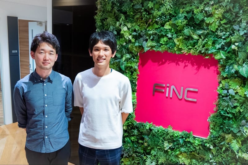 株式会社 FiNC Technologies 中村和弥氏と佐伯直哉氏の写真
