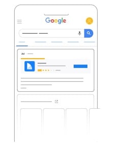 スマートフォン版のGoogle検索結果のイラスト
